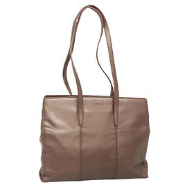 LOEWE Tote Bag aus braunem Leder mit Gold Auth bs28741