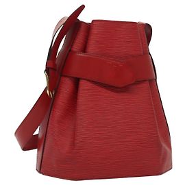 LOUIS VUITTON Epi Sac Depaule PM Schultertasche Rot M80207 LV Auth 138704