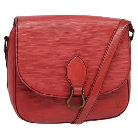 LOUIS VUITTON Epi Saint Cloud GM Shoulder Bag Red M52197 LV Auth 137330