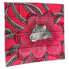 90 cm silk scarf "Baobab Cat" by Ardmore Artists - Hermès