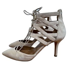 Aquazzura Belgravia Pumps 85 Tacchi Alti con Cinghie Beige Taglia 40