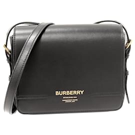 Borsa a spalla in pelle con logo Burberry 8067035