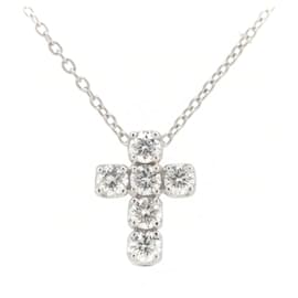Collana Croce in Diamante Ponte Vecchio Au750 - Autre Marque