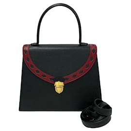 Sac à main en cuir perforé découpé Yves Saint Laurent YSL
