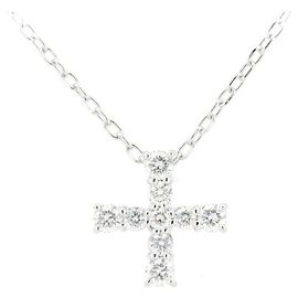 Collana Croce in Diamante Mikimoto Au750