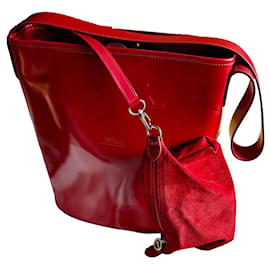 Borsa a spalla Longchamp in pelle rossa