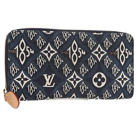 LOUIS VUITTON Portafoglio Zippy Monogram Jaguar Blu M80212 LV Auth 138933M