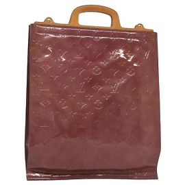 LOUIS VUITTON Borsa Tote Stanton Monogram Vernis Viola Viole M91079 Auth BA4977