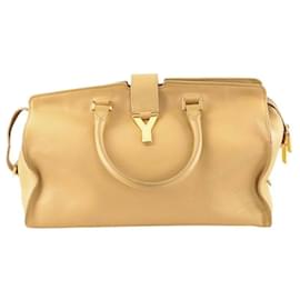 Saint Laurent Borsa tote in pelle beige