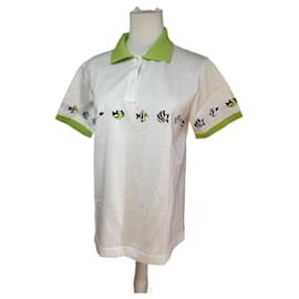 Polo Vintage Dior Blanco Verde M