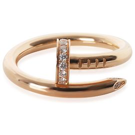 Anillo Juste Un Clou en oro rosa y diamantes de Cartier