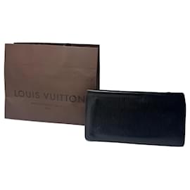 Porta-ID / portafoglio in pelle EPI Louis Vuitton vintage nero