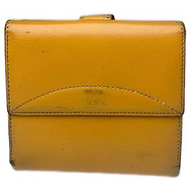 Cartera de cuero patentado Loewe Madrid vintage amarilla