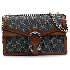 Borsa a spalla Dionysus in denim GG blu piccolo di Gucci