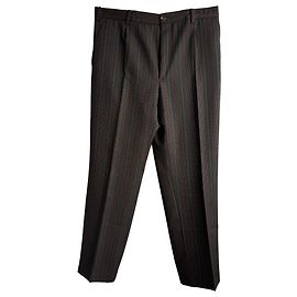 Pantaloni Mini a Pois Stampati in Lana Marrone di Gucci