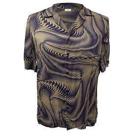 Camicia Carltone con stampa geometrica in viscosa multicolore di Dries Van Noten