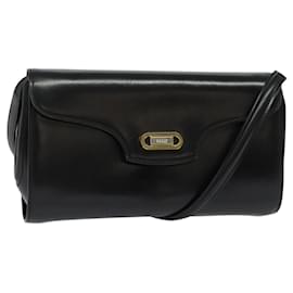 BALLY Borsa a Spalla in Pelle Nera e Oro Auth BA4529 - Bally