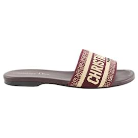 Dior Mule in pelle bordeaux