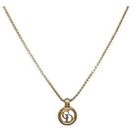 Collana Christian Dior metallo oro Auth sw1372