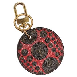 LOUIS VUITTON Yayoi Kusama Schlüsselanhänger Monogram Kürbis Charm M66738 Auth 138042
