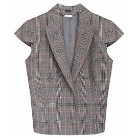 Grau Wollweste Prince of Wales Alexander McQueen 2007