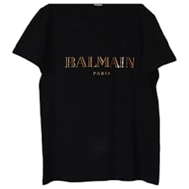 Camiseta Balmain de algodón negro