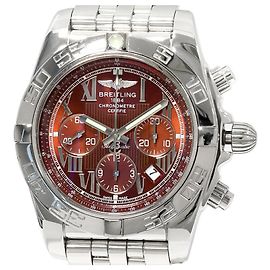 Breitling Chronomat Uhr mit braunem Zifferblatt AB0110