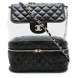 Borsa a spalla in vinile di pelle matelassé di Chanel