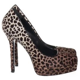 Gucci High Heels Leder Braun