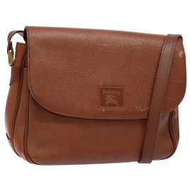 Autre Marque Borsa a Spalla Burberrys in Pelle Oro Marrone Auth ep10267
