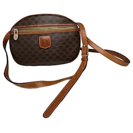 Borsa in pelle monogramma Triomphe vintage di Celine marrone - Céline
