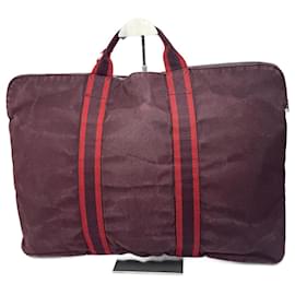 Borsa da viaggio in tela vintage Hermès viola