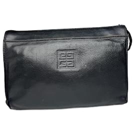 Clutch in pelle vintage Givenchy nera