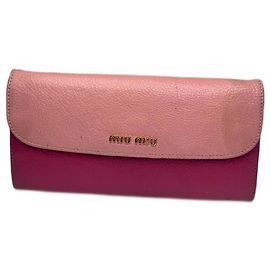 Cartera de cuero Miu Miu vintage rosa púrpura