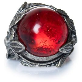 Autre Marque Lyly Erlandsson, l'anello Granada con pietra rossa