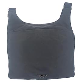 Bolsa de ombro em nylon tessuto com logo triangular Prada