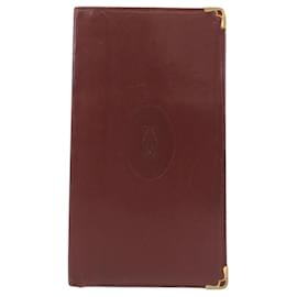 Portafoglio in pelle bordeaux Cartier Vintage Must Line