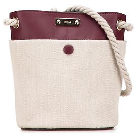 Chloé Borsa a secchiello in pelle e lino KEY di Chloe