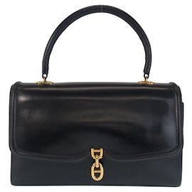Borsa a mano vintage Chaine d'Ancre Hermès Nero Oro