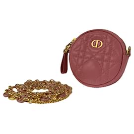 Mini borsa a tracolla rotonda Cannage Caro in pelle Dior
