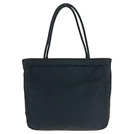 Borsa a mano Prada in nylon con placca logo