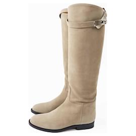 Botas de Salto Kelly Buckle Hermès Chevre Veroa, hasta la rodilla