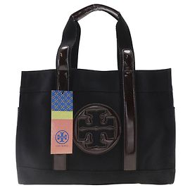 Borsa Tote Tory Burch in Cotone×Smaltato