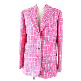 Chaqueta de tweed de algodón y poliamida con botón joya COCO de Chanel