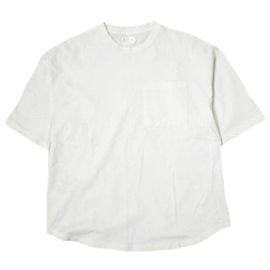 Autre Marque A4A Silket Pocket Baumwoll-T-Shirt Weiß