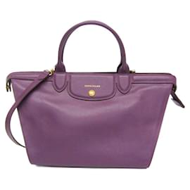 Heritage Le Pliage Leder Schultertasche von Longchamp