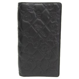 Damen-Lederlangbörse mit Chanel-Symbolanhänger