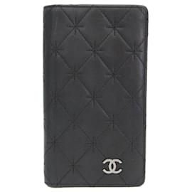 Cartera larga de cordero Chanel Coco Mark para mujeres