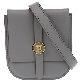 Marsupio in pelle grigia Burberry