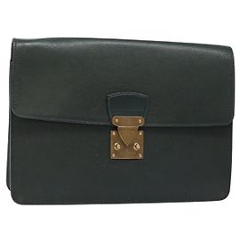 LOUIS VUITTON Pochette Kourad in Taiga Borsa Clutch Épicea M30194 LV Auth hk2896